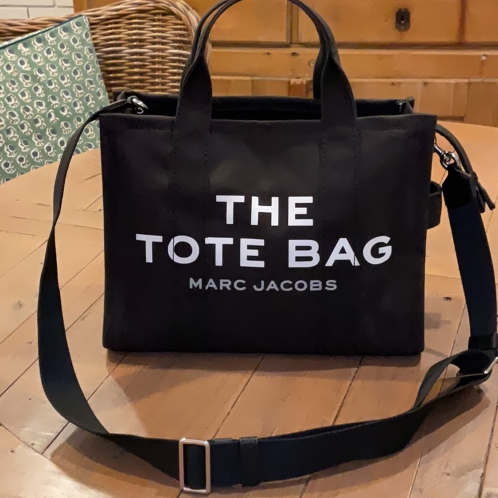 Marc Jacobs Black Tote Bag with Bold Branding